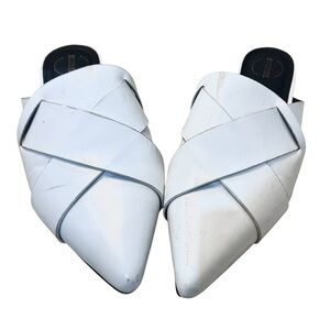 Arider Girl White Women's Slip-On Shoes Mules Size 7.5